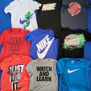 Lot of NINE (9) NIKE Boys Shirts Size 7!!